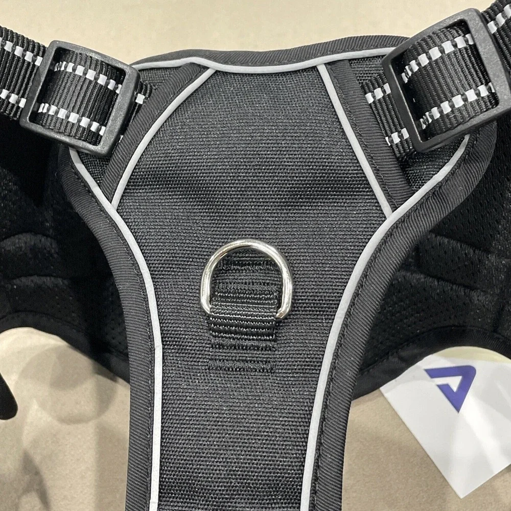 PINA Harness Large Dogs No Pull Harness‎ w/ Adjustable Padded Black No Choke